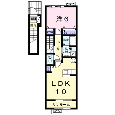 フレーシアⅡ 202【管理NO：1-016155801-02020】 ★家具家電は申し込み後に搬入します★の外観画像