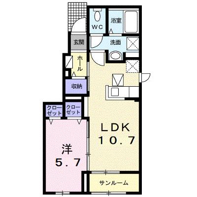 クオーレⅠ 101【管理NO：1-024987501-01010】 ★家具家電は申し込み後に搬入します★ ★2026年09月上旬入居可能★の外観画像