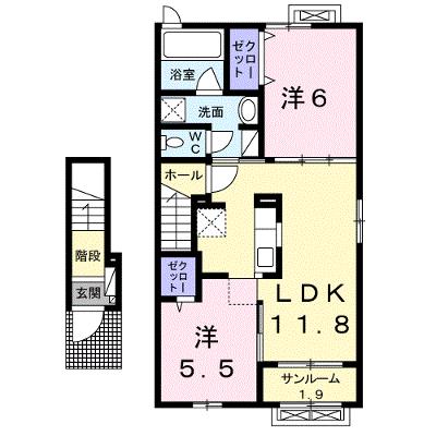 エアリーガーデンⅢ 201【管理NO：1-024627901-02010】 2026年07月中旬入居可能の外観画像