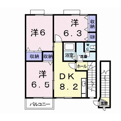 クレセント上乃木Ｃ 202【管理NO：1-011046803-02020】 ★家具家電は申し込み後に搬入します★の外観画像