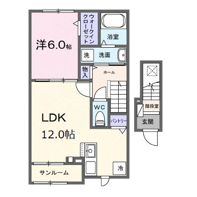 シャンテ　カノンＢ 202【管理NO：1-028557102-02020】 ★家具家電は申し込み後に搬入します★ ★2026年09月中旬入居可能★の外観画像