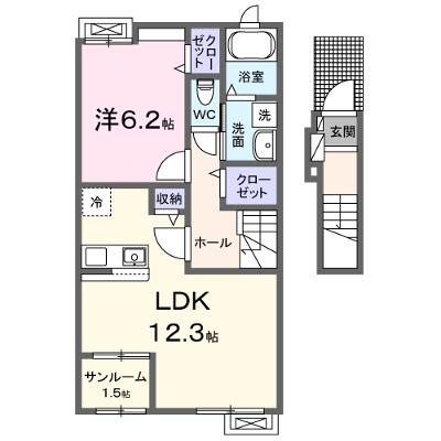 サンフラワー 202【管理NO：1-027695801-02020】 ★家具家電は申し込み後に搬入します★の外観画像