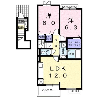 ＦＬＯＷＥＲ　Ｂ 201【管理NO：1-016423002-02010】 ★家具家電は申し込み後に搬入します★ ★2026年09月中旬入居可能★の外観画像