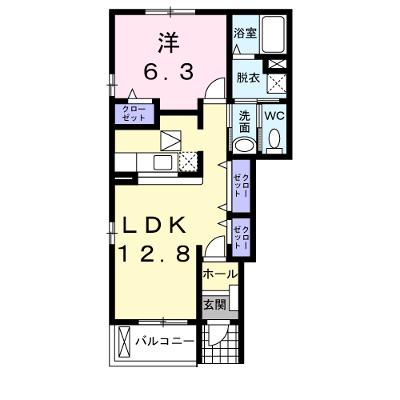 メゾン・プラシードＤ 101【管理NO：1-013684804-01010】 ★家具家電は申し込み後に搬入します★の外観画像