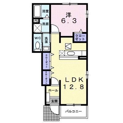 メゾン・プラシードＣ 105【管理NO：1-013684803-01040】 ★家具家電は申し込み後に搬入します★の外観画像