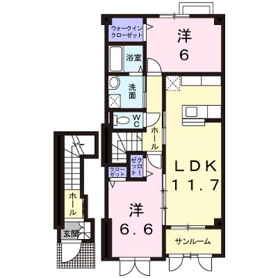 グレイス・ホタルガーデンＡ 203【管理NO：1-012822301-02030】 ★家具家電は申し込み後に搬入しますの外観画像