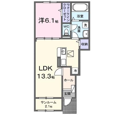 プラシードＡ 102【管理NO：1-027363801-01020】 ★家具家電は申し込み後に搬入します★の外観画像