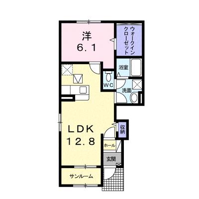 メゾン・ド・オーブ 101【管理NO：1-025555401-01010】 ★家具家電は申し込み後に搬入します★の外観画像