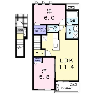 エテルナＢ 202【管理NO：1-023249902-02020】 ★家具家電は申し込み後に搬入します 2026年08月中旬入居可能の外観画像