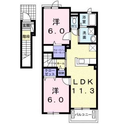 ジェルメⅡＡ 202【管理NO：1-022330501-02020】 ★家具家電は申し込み後に搬入します★の外観画像