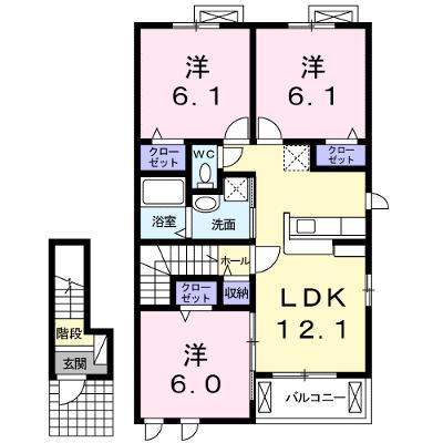 アンソレイユＣ 202【管理NO：1-018104103-02020】 ★家具家電は申し込み後に搬入しますの外観画像