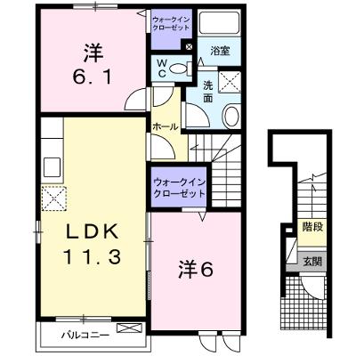 メゾン・プラシード 201【管理NO：1-016227801-02010】 ★家具家電は申し込み後に搬入します★の外観画像