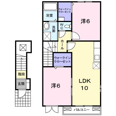 ラ　フォンテーヌＡ 202【管理NO：1-014505801-02020】 ★家具家電は申し込み後に搬入しますの外観画像