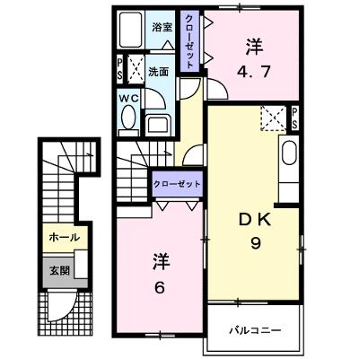 カーサフィオーレＡ 204【管理NO：1-013407101-02040】 ★家具家電は申し込み後に搬入します★の外観画像