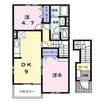 カーサフィオーレＡ 201【管理NO：1-013407101-02010】 ★家具家電は申し込み後に搬入します★の外観画像