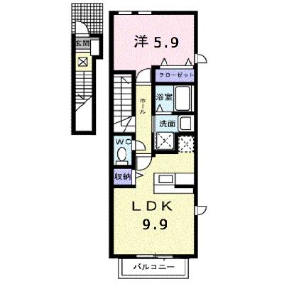 プロムナード夢街 201【管理NO：1-012117401-02010】 ★家具家電は申し込み後に搬入します★の外観画像