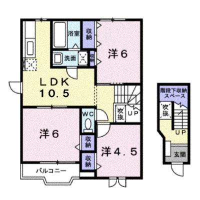 ゴールドクレスト藤井 201【管理NO：1-007332601-02010】 ★家具家電は申し込み後に搬入します★の外観画像
