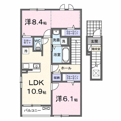 アクティフ浦上Ⅱ 202【管理NO：1-028114901-02020】 ★家具家電は申し込み後に搬入します★の外観画像