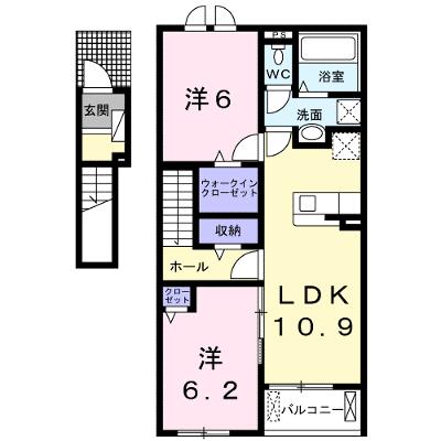 ライフランドＤ 202【管理NO：1-027026401-02020】 ★家具家電は申し込み後に搬入しますの外観画像