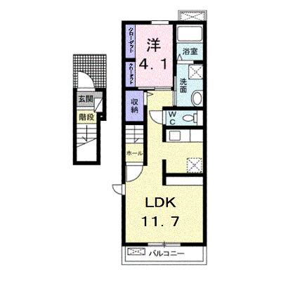 エレガンスＡ 203【管理NO：1-020424301-02030】 ★家具家電は申し込み後に搬入します★の外観画像