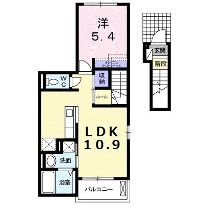 ルミエールⅠ 201【管理NO：1-019575101-02010】 ★家具家電は申し込み後に搬入します★の外観画像
