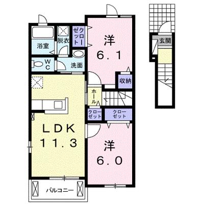 ベラ　クオーレⅡ 203【管理NO：1-018627702-02030】 ★家具家電は申し込み後に搬入します★の外観画像