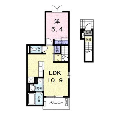 ローズエスポワール 201【管理NO：1-018264101-02010】 ★家具家電は申し込み後に搬入します★の外観画像