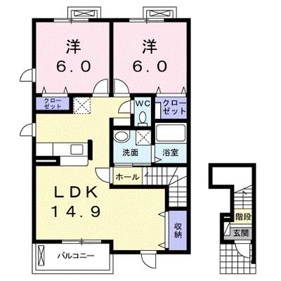 アンジュベル 201【管理NO：1-016516101-02010】 ★家具家電は申し込み後に搬入しますの外観画像