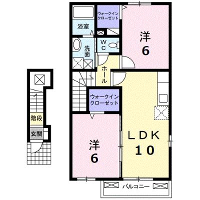 グリシーヌ 204【管理NO：1-016046201-02040】 ★家具家電は申し込み後に搬入しますの外観画像