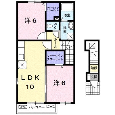 メゾン・ド・ブローテ 201【管理NO：1-015819901-02010】 ★家具家電は申し込み後に搬入しますの外観画像