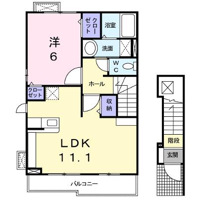 ヴォーテ・クロセット 201【管理NO：1-015772901-02010】 ★家具家電は申し込み後に搬入します 2026年07月上旬入居可能の外観画像