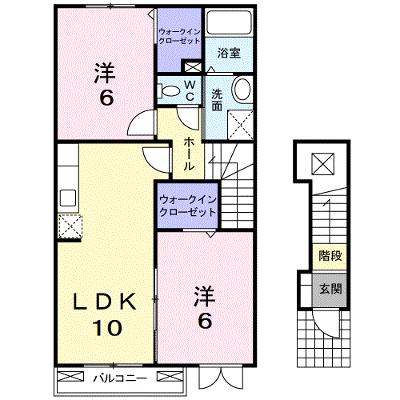 ベル・オーブ・メゾンＣ 203【管理NO：1-014571101-02030】 ★家具家電は申し込み後に搬入しますの外観画像