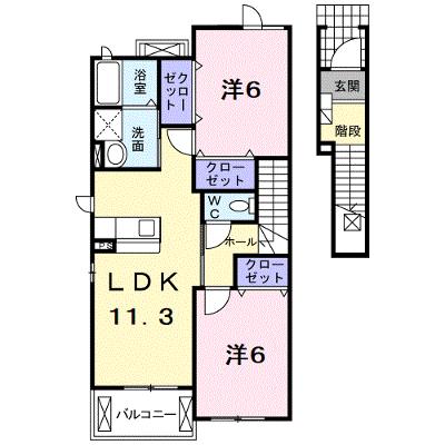 プレジールＢ 203【管理NO：1-014488602-02030】 ★家具家電は申し込み後に搬入しますの外観画像