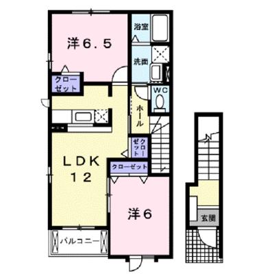 ドゥーロジュマン　２ 201【管理NO：1-013672101-02010】 ★家具家電は申し込み後に搬入しますの外観画像