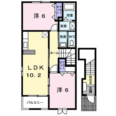 カーサフィオーレＢ 201【管理NO：1-013407102-02010】 ★家具家電は申し込み後に搬入します★の外観画像