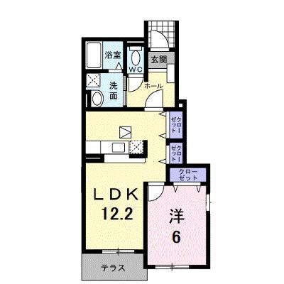 ラルジュグリーンＣ 101【管理NO：1-013101001-01010】 ★家具家電は申し込み後に搬入しますの外観画像