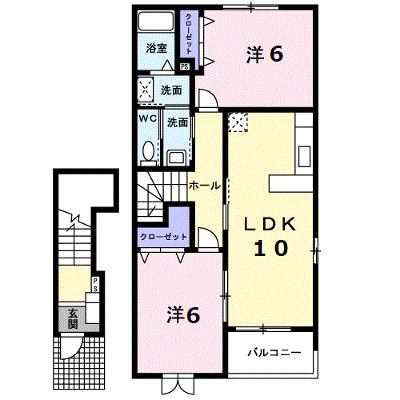 サンリット　パレスＡ 203【管理NO：1-012862101-02030】 ★家具家電は申し込み後に搬入しますの外観画像
