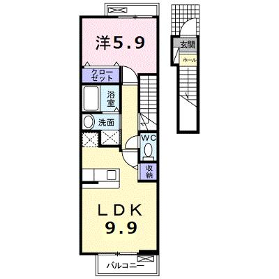 ネオハイムＤ 203【管理NO：1-012320302-02030】 ★家具家電は申し込み後に搬入します★の外観画像
