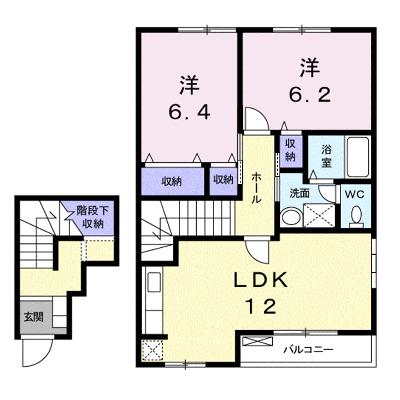 グランドールＢ 203【管理NO：1-012214202-02030】 ★家具家電は申し込み後に搬入します★の外観画像