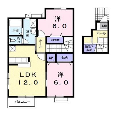リヴィエールＢ 204【管理NO：1-011963401-02040】 ★家具家電は申し込み後に搬入しますの外観画像