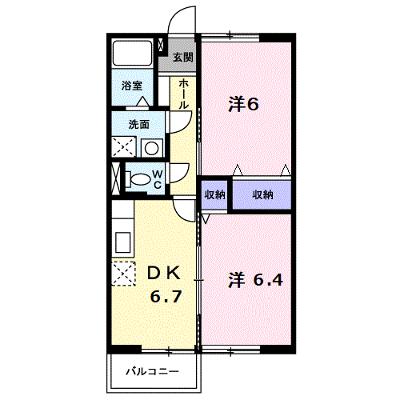 ブランドール・ヴィラ 201【管理NO：1-007628601-02010】 ★家具家電は申し込み後に搬入しますの外観画像