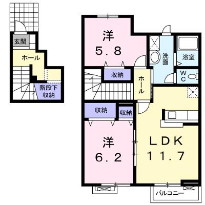 ヴィラフィールド 202【管理NO：1-012648501-02020】 ★家具家電は申し込み後に搬入します★の外観画像
