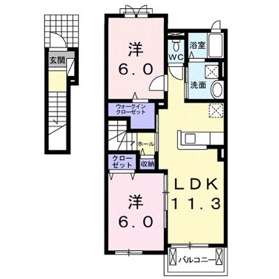 アマーレ・リナ 202【管理NO：1-024057701-02020】 ★家具家電は申し込み後に搬入します 2026年07月中旬入居可能の外観画像