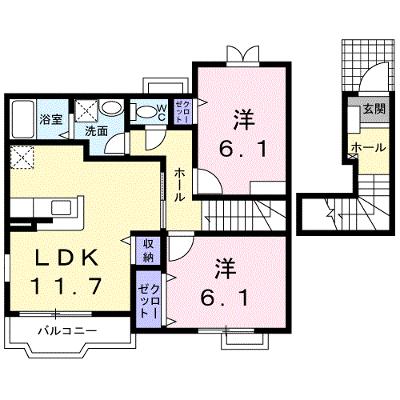 エスポワ－ル　Ⅱ号館 202【管理NO：1-013300802-02020】 ★家具家電は申し込み後に搬入します★の外観画像