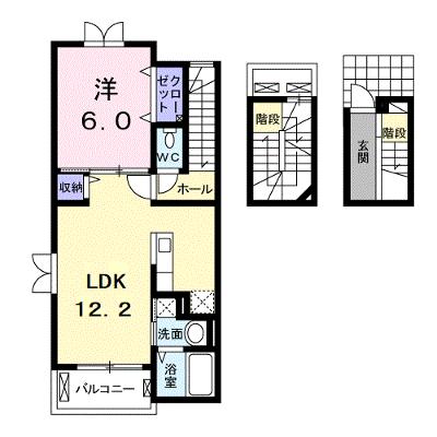 クラールｗａｔａｎａｂｅⅠ 303【管理NO：1-020520301-03030】 ★家具家電は申し込み後に搬入します★の外観画像