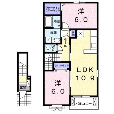 ラフレシール　Ⅱ 204【管理NO：1-019078101-02040】 ★家具家電は申し込み後に搬入します★ ★2026年08月下旬入居可能★の外観画像