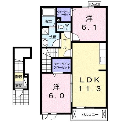 フラット　ヒルズ　Ⅱ 202【管理NO：1-017621302-02020】 ★家具家電は申し込み後に搬入しますの外観画像
