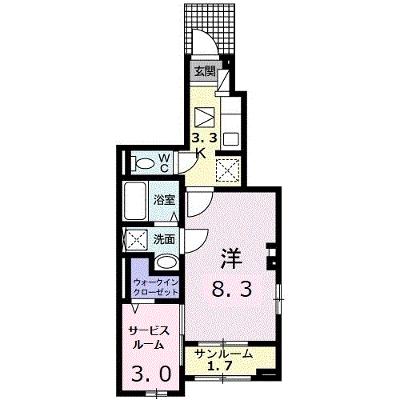 レーヴ旭Ⅰ 101【管理NO：1-027754701-01010】 ★家具家電は申し込み後に搬入しますの外観画像