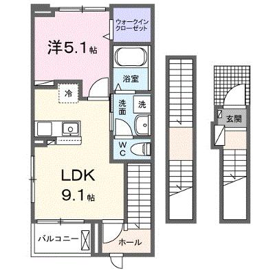 サン　ウォーム　Ｖ 304【管理NO：1-027599601-03040】 ★家具家電は申し込み後に搬入します★の外観画像