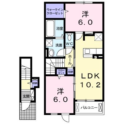 ルミナーレＢ 202【管理NO：1-024978602-02020】 ★家具家電は申し込み後に搬入しますの外観画像